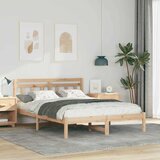  Krevetna konstrukcija Smeđa 135 x 190 cm Čvrsto borovo drvo | shoptok.hr