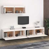 TV omarica 3 kosi bela trdna borovina, (20730043) | Shoptok.si