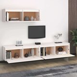 TV ormarići 3 kom bijeli od masivne borovine | shoptok.hr