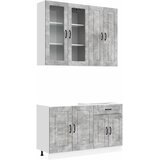  Kuhinjska jedinica KALMAR 4 pcs Betonska siva Konstruirano drvo | Eponuda.com