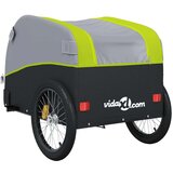  Teretna prikolica za bicikl crno-zelena 45 kg željezna | shoptok.hr
