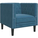  Fotelja Chesterfield plava baršunasta | shoptok.hr