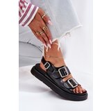 Big Star Leather Patent Women Sandals With Buckles | Shoptok.si