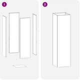 Vrtna saksija Bijela 20 x 20 x 75 cm Čelična vrata - Bijela 20 x 20 x 75 cm 1 | shoptok.hr