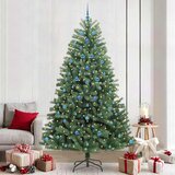  Umjetno božićno drvce s nogom Zelena 240 cm PVC i metal | shoptok.hr