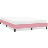  posteljni okvir brez vzmetnice roza 140x210 cm žamet, (21829376) Cene