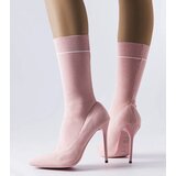 Gemre Pink sock boots with stiletto heels Pelletier | ePonuda.com