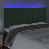  LED posteljno vzglavje temno zeleno 160x5x118/128 cm žamet, (20936152) | Shoptok.si