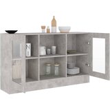  Vitrina siva boja betona 120 x 30,5 x 70 cm konstruirano drvo | Eponuda.com