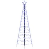 vidaXL LED božično drevesce med 390 LED Modra 250 cm elezo | Shoptok.si