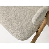 Unique Furniture Kremno bel/v naravni barvi oblazinjen jedilni stol z nasloni za roke Frances &amp;ndash; Slike