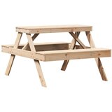 vidaXL piknik miza 105x134x75 cm trdna borovina, (21095696) Cene