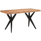vidaXL Blagovaonski stol crni 140x70x76 cm od masivnog bagremovog drva Cijene