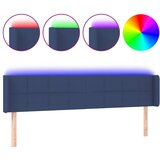 Maison Chic LED Posteljno vzglavje - Vzglavna omarica - Nočna omarica modro 163x16x78/88 cm blago, (21712175) | Shoptok.si