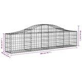  Lučne gabionske košare 4 kom 200x30x40/60 cm pocinčano željezo | shoptok.hr