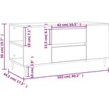 vidaXL Stolić za kavu boja hrasta 102x44 5x50 cm od konstruiranog drva | shoptok.hr