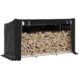  Stalak za drva za ogrjev s kišnom navlakom 200,5x80,5x110,5 cm | shoptok.hr