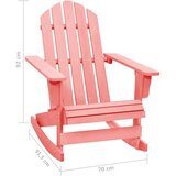 vidaXL Vrtni gugalni stol Adirondack trden les jelke roza | Shoptok.si