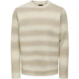 Only & Sons ONSMARCEL REG 3 GRADIENT CREW KNIT 22027155 Bijela