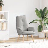 vidaXL Sprostilen naslanjač v oblačnem sivo tkanini | Shoptok.si