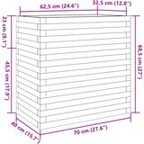  Vrtna sadilica bijela 70x40x68,5 cm od masivne borovine | shoptok.hr