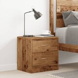  Noćni ormarić boja staro drvo 40x30x40 cm od konstruiranog drva | shoptok.hr