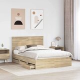  Konstrukcija postelje s predalom Sonoma hrast 140 x 190 cm, (5000121591) | Shoptok.si