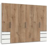 MID.YOU omara s klasičnimi vrati, bela, hrastova deska | Shoptok.si
