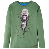  Dječja majica dugih rukava svijetla kaki 104 | shoptok.hr