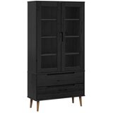  Vitrinski ormar od stakla Crna 90 x 35 x 175 cm - Crna | shoptok.hr
