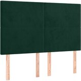 Krevet box spring s madracem LED tamnozeleni 140x200 cm baršun | shoptok.hr