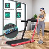  2 u 1 sklopiva traka za trčanje, prijenosna električna traka za trčanje - do 120 kg (crvena) | shoptok.hr