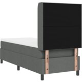 vidaXL Box Spring Postelja z Blazino & LED Temno Siva 90x190 cm Tkanina | Shoptok.si