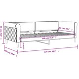  Dnevni krevet svjetlosivi 90 x 200 cm baršunasti | shoptok.hr