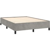  Box spring postelja z vzmetnico svetlo siva 140x200 cm žamet, (20789855) | Shoptok.si