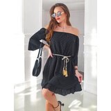 Resti Women's mini dress off-the-shoulder with long sleeves and rhinestones | shoptok.hr