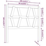  Posteljno vzglavje 106x4x100 cm trdna borovina, (20684372) | Shoptok.si
