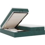 vidaXL Otomanski posteljni okvir z vzmetnicami zelen 160x200 cm žamet, (21608667) | Shoptok.si