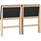  Tapecirani uzglavlje Crna 140 cm Čvrsto borovo drvo | shoptok.hr