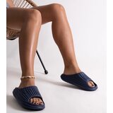  Navy blue slides with ruching Miniya Cijene