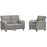  Set sofe 2 pcs Svjetlosiva Baršun - Svjetlosiva 1-Sjedalo + 2-Sjedalo (120 cm) | shoptok.hr