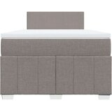 vidaXL Box spring postelja z vzmetnico taupe 120x190 cm blago, (21306094) | Shoptok.si