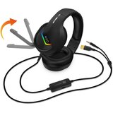 Connect IT CHP-3595-BK - LED RGB gejmerske žične slušalice sa mikrofonom, crne | Eponuda.com