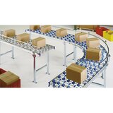 Gura Krivina 90°, jeklen okvir z valjčki iz umetne mase, širina proge 300 mm, osni razmak 100 mm | Shoptok.si