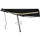  Tenda na ručno uvlačenje s LED svjetlima 400 x 350 cm antracit Cijene