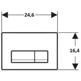 Geberit Taster Geberit DELTA 50 crni sjaj (GB115.119.DW.1) | ePonuda.com