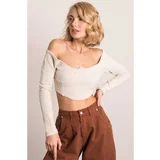 Fashionhunters Ecru blouse BSL