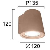  Zidna lampa KIARA 1xGU10/10W/230V braon | Eponuda.com