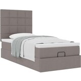 vidaXL Otomanski okvir kreveta s madraca smeđesivi 100x200cm tkanine | shoptok.hr