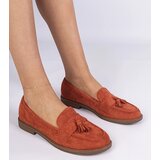Gemre Orange eco-suede women's moccasins with tassels Marimel | Shoptok.si